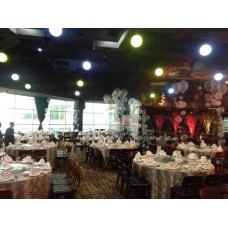 Helium balloon decoration for restaurant